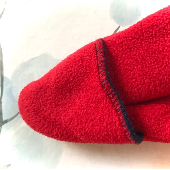 Baby GAP Red & Blue Fleece Newborn Sleeper Sleepsack Reversible Winter Bunting - Picture 4 of 11